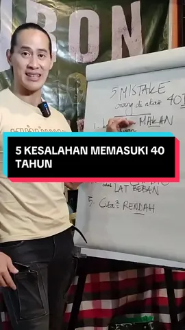 Masuk usia 40 itu bukan tanda melemah, tapi tanda harus lebih cerdas menjaga diri. Jangan ulangi 5 kesalahan ini kalau kamu masih pengen sehat sampai tua! #fyp #fypシ #viral #tiktokindonesia #health 