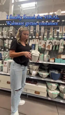 Searching all of the nearby @Walmart and finally found it! The viral grease strainer/ container! #walmartfinds #walmartcreator #walmarthaul 