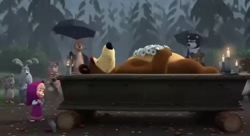 entonces murió el oso de masha 💔😭🕊#                         #mashayeloso👧🐻 #capitulofinaldelosodemasha 😭💔#triste🕊🕊💔