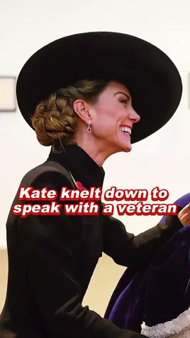 Kate knelt down to speak with a veteran #kate #foryou #fyp #usa 