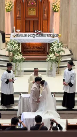 Gimana ya kalo ngeliat dia pemberkatan tapi bukan sama kita?😔🥹 #katolikindonesia #omkindonesia 