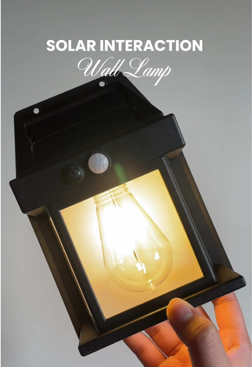 charge by day, shine all night. simple and sustainable solar wall lamp! 💡 #solarlight #outdoorlighting #solarlights  #walllight #fyp 