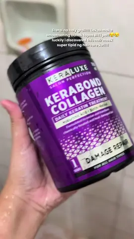 LET'S TRY THIS ₱245 pesos B1T1 HAIR MASK! #KeraLuxe #KeratinTreatment #KerabondCollagen #haircare 