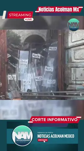 Puertas de Palacio Nacional Caen ante manifestaciones #ÚLTIMAHORA #viralreelsvideo #noticias #noticiastiktok #palacionacional 