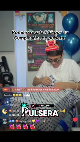 @🐧🛵 Romero regala PS5 por su cumpleaños de pulsera. #srpulsera #cumpleaños #regalo #danyclips #viralvideos @SR PULSERA™ 🐧🛵 