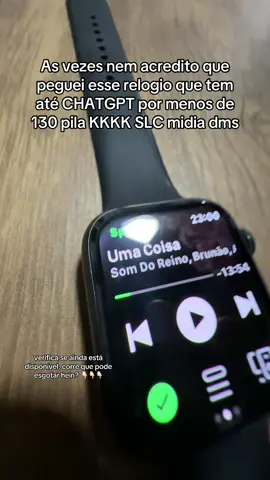 Lindo dms, uso pra tudo.. tem resistência a agua GPS CHATGPT, NFC ativo pra fechaduras.. SINISTRO!!! #foryou #relogiointeligente #smartwatch #tiktokshop 