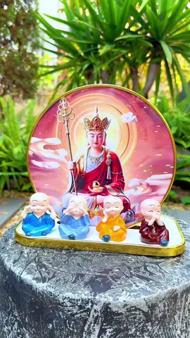 Tranh ngài Địa Tạng Bồ Tát #xuhuongtiktok #tranhtrangguong #tranhphatgiao #diatangvuongbotat 