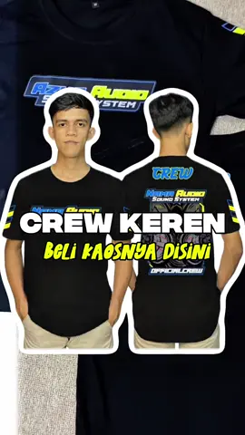 Nama audio lo harus keliatan di panggung 🔊🔥 Custom kaos crew audio biar semua tau siapa dalang suara nendang itu! Cari kaos audio sound system custom Kaosilogis Industries sekarang! #KaosAudio #soundsystem 