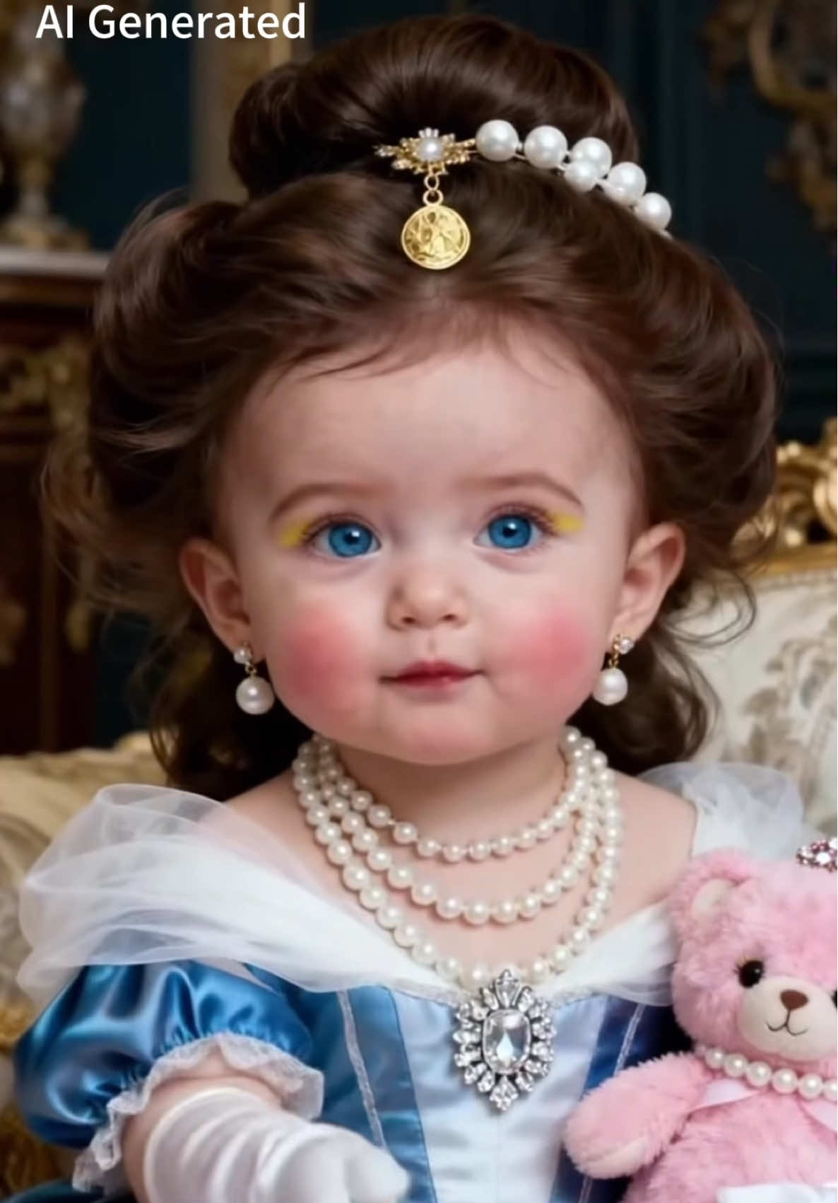 cute baby enjoying makeup #cute baby#babylove#babymakeup#funny baby#babytiktok