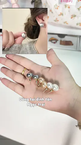 Bông tai Ngọc trai xinh #viral #xuhuong #affiliate #cheofl 