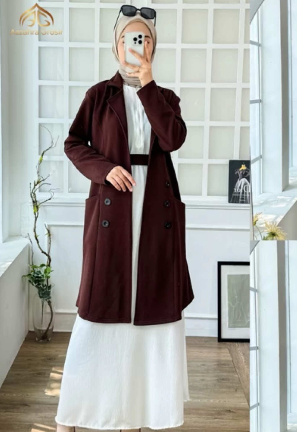 AG - Jisoo Blazer Tanpa Dalam #bajuwanita #blazer #blazerwanita 