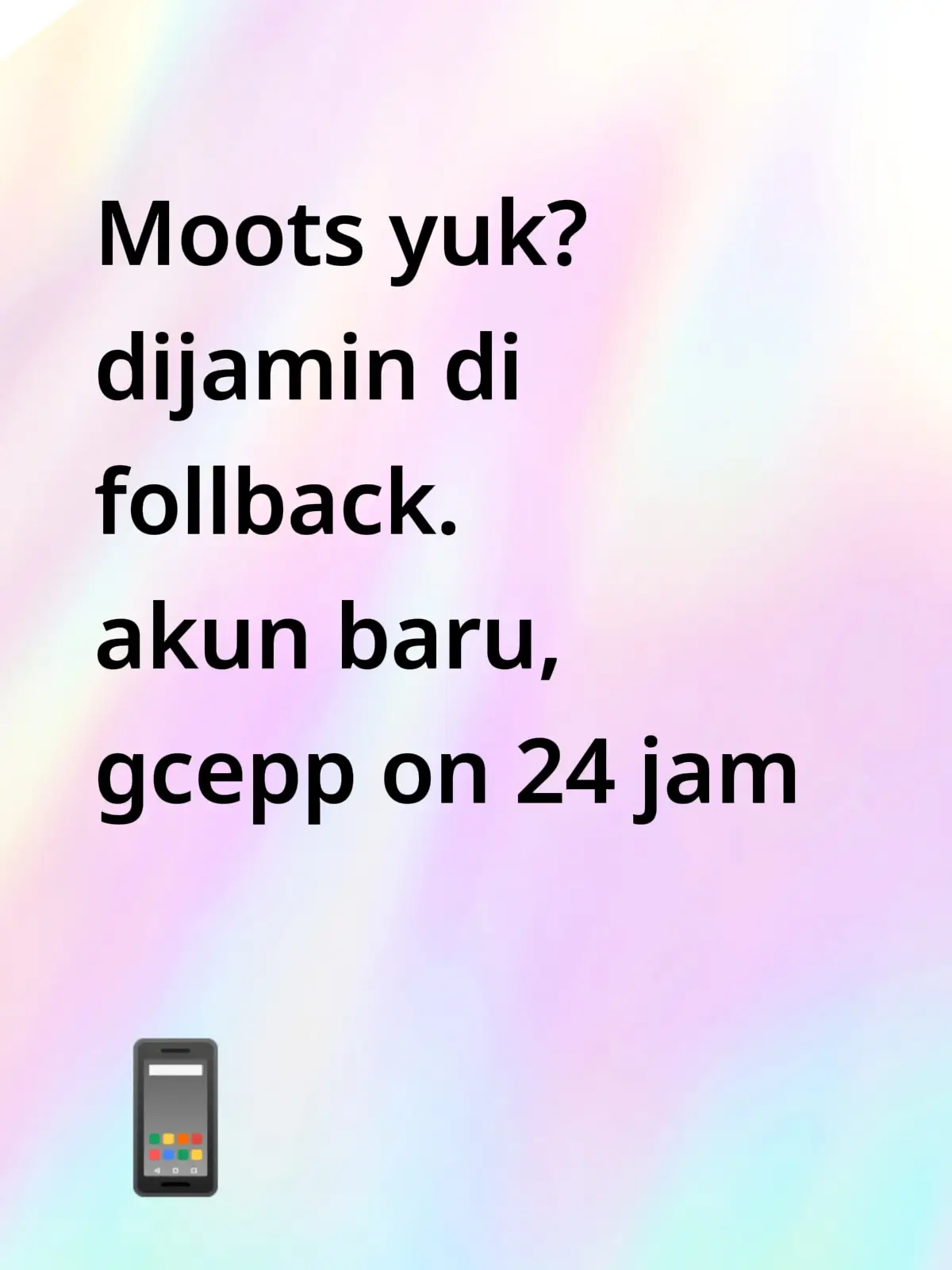 gaas dijamin di follback.  #nerimalb #moots? #akunbaru #on24jam #4u 