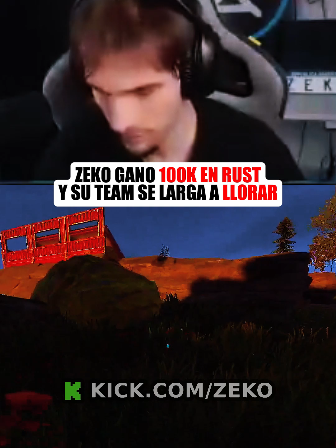 ZEKO GANO 100K EN RUST Y SU TEAM LLORA #kick #argentina🇦🇷 #clips #reels #streamer #tendencia #foryoupage❤️❤️ #zeko #rust #fyp #paratí