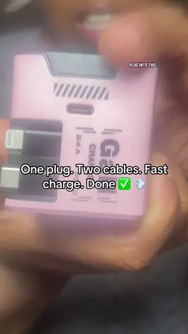 This 5-in-1 fast charger comes with: 	•	2 retractable built-in charging cables 	•	1 fast-charge port 	•	GaN fast-charging technology 	•	Compact travel-friendly design This is perfect if you’re tired of keeping multiple cords in your bag or if you always forget the right cable. One device does it all — clean, simple, and super convenient. #TechEssentials #TravelMustHaves #GadgetFinds #DailyEssentials #TikTokShopFinds 