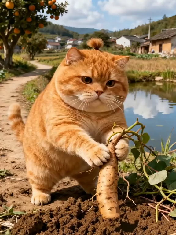 Mèo Cam Béo Nấu Ăn - Khoai Lang Giòn #OrangeCat #MeoCamBeo #catcute #CatCooking #catai #Cat