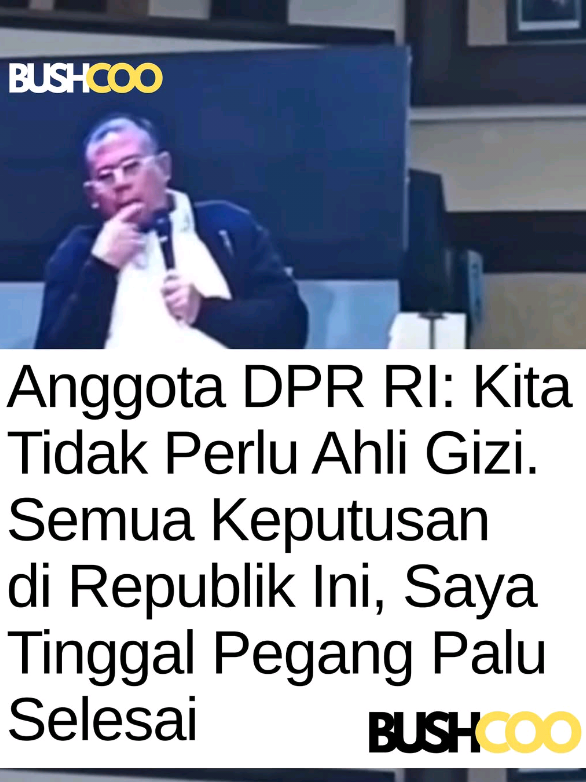 Anggota DPR RI : Kita Tidak Perlu Ahli Gizi Di Program MBG, Semua Keputusan Di Republik ini, Saya Tinggal Pegang Palu Selesai...#dpr #mbg #viral #trending #fyp 
