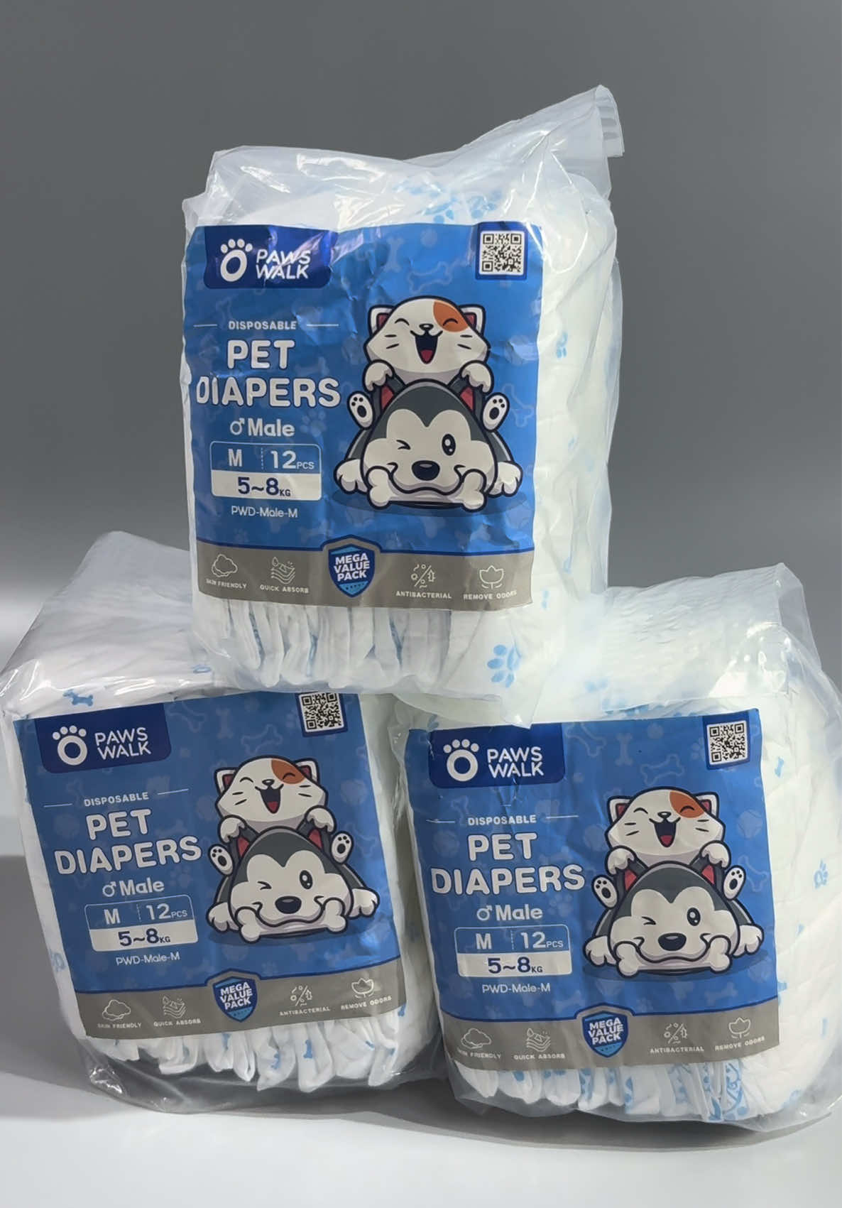 Keep your pets fresh all day with Paws Walk diaper — trusted quality without breaking the bank! 🐶💙 #eloystyle #fypp #pawswalk #diaperfordogs #petdiaper 