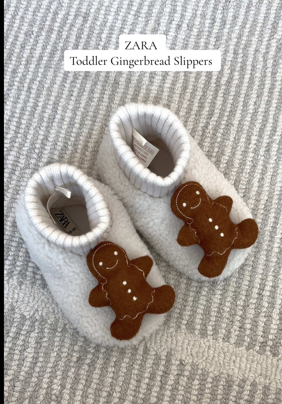 cute & cozy gingerbread slippers 🤎   #zarakids #gingerbreadslippers #cozyseason #fyp #toddlerfinds  @ZARA  8839/630/002