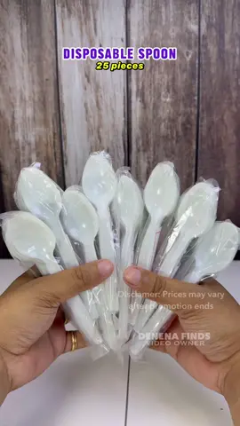 Buti nasa tiktok na tong disposable plastic spoon! #disposable #utensils #disposablespoon #disposablefork #celebration 