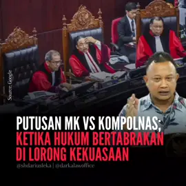 “Di negeri hukum, kadang yang final tak benar-benar final. Dan yang konstitusional bisa saja ditafsirkan ulang oleh lembaga yang tak punya palu.” Pada Kamis, 13 November 2025, Mahkamah Konstitusi (MK) mengucapkan Putusan Nomor 114/PUU-XXIII/2025. Putusan ini bukan sekadar koreksi hukum, tapi juga pukulan telak terhadap praktik birokrasi yang selama ini membiarkan anggota Polri aktif duduk manis di kursi jabatan sipil. MK menegaskan; jika ingin menjabat di luar institusi kepolisian, anggota Polri harus mengundurkan diri atau pensiun terlebih dahulu. Putusan ini menghapus frasa “atau tidak berdasarkan penugasan dari Kapolri” dalam Penjelasan Pasal 28 ayat (3) UU Nomor 2 Tahun 2002 tentang Polri. Artinya, tidak ada lagi celah hukum bagi penugasan polisi aktif ke jabatan sipil. Titik. Final. Mengikat. Tak lama setelah putusan MK dibacakan, Komisi Kepolisian Nasional (Kompolnas) mengeluarkan pernyataan yang membingungkan publik; anggota Polri tetap bisa menduduki jabatan sipil sesuai dengan ketentuan dalam UU ASN (Aparatur Sipil Negara). Pernyataan ini seolah menampar logika hukum dan mengaburkan makna finalitas putusan MK. Sebagai advokat, saya bertanya; apakah Kompolnas memiliki kewenangan untuk menafsirkan ulang atau bahkan meralat putusan MK? Jawabannya jelas; tidak. Pasal 24C UUD 1945 menyatakan bahwa putusan MK bersifat final dan mengikat. Tidak ada lembaga lain, termasuk Kompolnas, yang memiliki otoritas untuk mengubah, menunda, atau menafsirkan ulang putusan MK. Kompolnas adalah lembaga pengawas eksternal Polri, bukan lembaga yudikatif atau pembuat norma hukum. UU ASN tidak bisa dijadikan dasar untuk menabrak putusan MK. Jika ada konflik norma antara UU ASN dan putusan MK, maka putusan MK-lah yang harus diikuti. Menjadikan UU ASN sebagai pembenaran justru memperlihatkan ketidakpahaman terhadap hierarki hukum. Salam Keadilan, Darius Leka, S.H. #putusanmk114 #polridanjabatansipil #kompolnasbukanmk #foryou #fyp @semuaorang           __________ 
