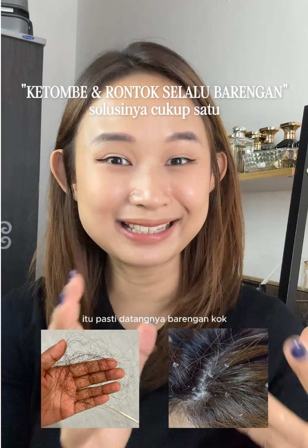 ketombe + rontok entah knp mesti slalu barengan 😭🫵🏻 