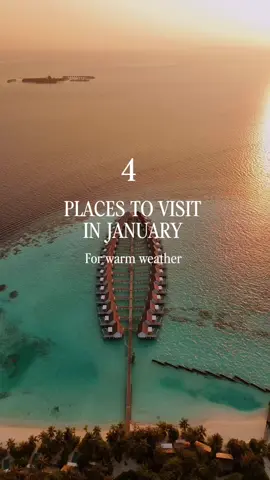 If you’re dreaming of warmer days, these January destinations deliver. ☀️ From overwater villas in the Maldives to island hopping in Thailand, desert sunsets in Dubai and tropical beaches in Sri Lanka. 🌴 Where are you heading this January? 👀 #january #travelinspo #traveltok #summerdestinations #traveltips 