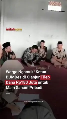 Puluhan warga Desa Benjot, Kecamatan Cugenang, Cianjur, mendatangi kantor desa pada Kamis (13/11/2025) untuk menyampaikan protes terkait dugaan penyalahgunaan dana BUMDes. Warga menemukan bahwa saldo rekening BUMDes hanya tersisa Rp272.000 dari total dana awal Rp204 juta. Dalam audiensi bersama perangkat desa, Ketua BUMDes mengakui penggunaan sekitar Rp180 juta untuk investasi saham, serta sebagian dana lainnya untuk pembangunan kandang ayam yang hingga kini belum selesai. Warga sepakat memberi batas waktu hingga 20 Desember 2025 bagi Ketua BUMDes untuk mengembalikan dana tersebut. Sebagai bentuk tanggung jawab, yang bersangkutan juga diminta menyerahkan sertifikat tanah sebagai jaminan. - Selengkapnya kunjungi website dengan klik link di bio atau download aplikasi di AppStore dan Google Play Store. #inilahNews #BUMDes #Korupsi #Saham #Cianjur #Inilahcom #titiktengah #titikcerah 
