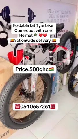 Foldable fat Tyre bike  Comes out with one helmet 🪖  To order:☎️0540657261☎️🔥 @ASAFO POWERS SECOND TV @Ghana Market @23 @Buy and Sell Anything in Ghana #global 