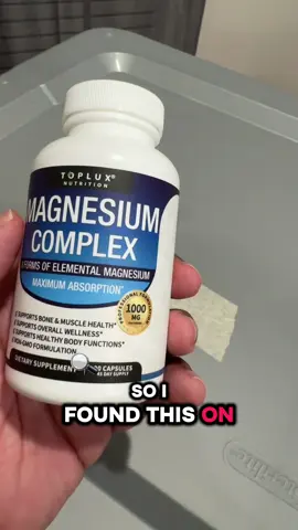 Upgrade your daily wellness routine with this Toplux Nutrition Magnesium Complex! This 8-element, 1000mg blend supports calm evenings, muscle recovery, balanced energy, and overall mind-body wellness. If you’ve been feeling stressed, tired, or tense, this is the kind of daily support your body will notice. High-quality, highly absorbable forms of magnesium work together to help you unwind, stay focused, sleep deeper, and function at your best. Perfect for busy moms, students, athletes, and anyone who needs a little more balance in their day. Tap the link and start feeling the difference naturally! ✨ #magnesium #wellness #relaxation #mindbody 