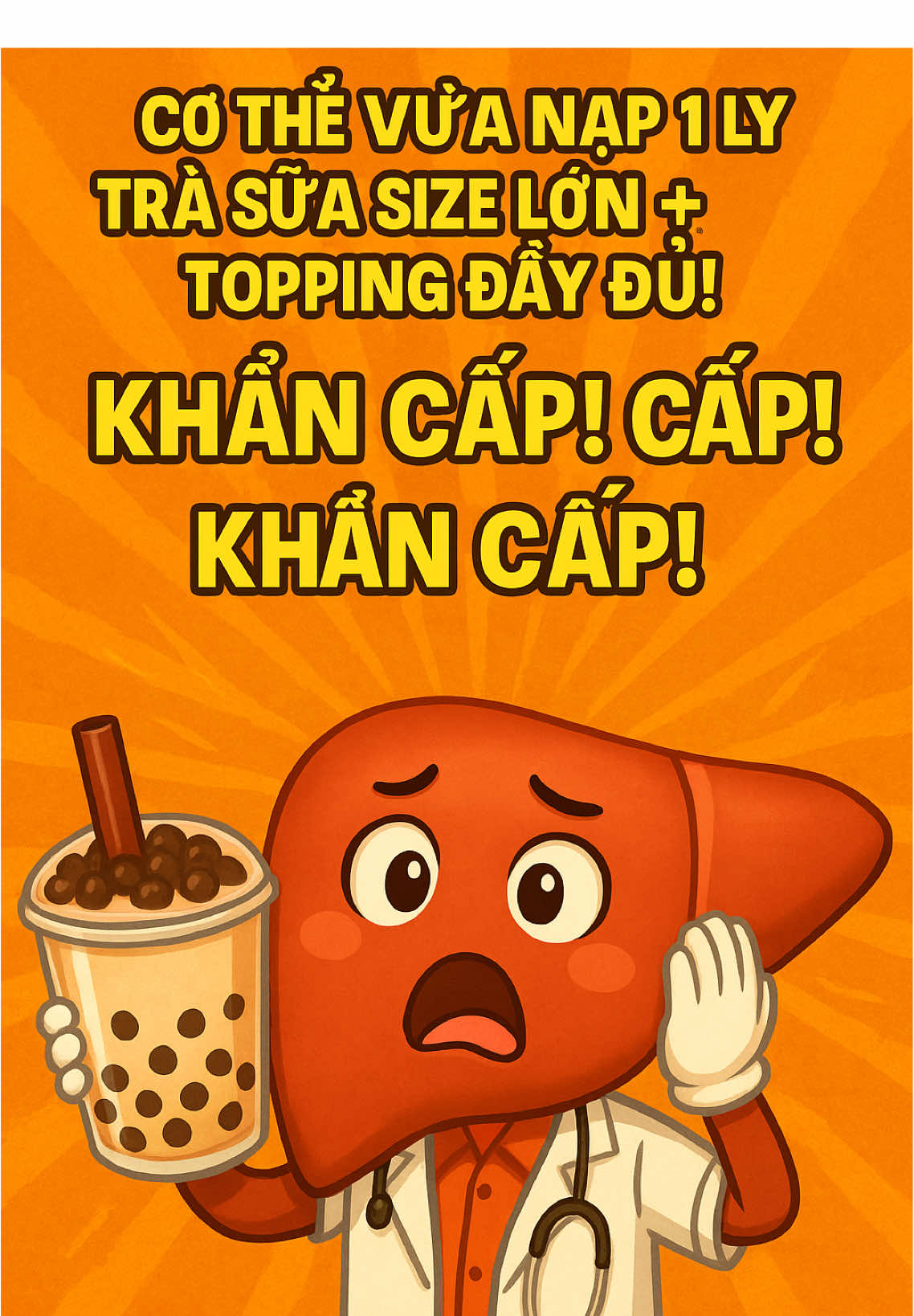 Khẩn cấp! Khẩn cấp! Điều gì xảy trong cơ thể bạn khi … nạp một LY TRÀ SỮA SIZE LỚN + FULL TOPPING 😳😳😳 #bacsidinhduong #bacsidd #suckhoe #LearnOnTikTok #xuhuong 