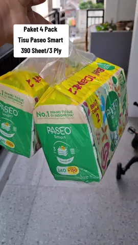 Paket 4 Pack Tisu Paseo Smart    390 Sheet/3 Ply   #tisupaseo #tisumurah 