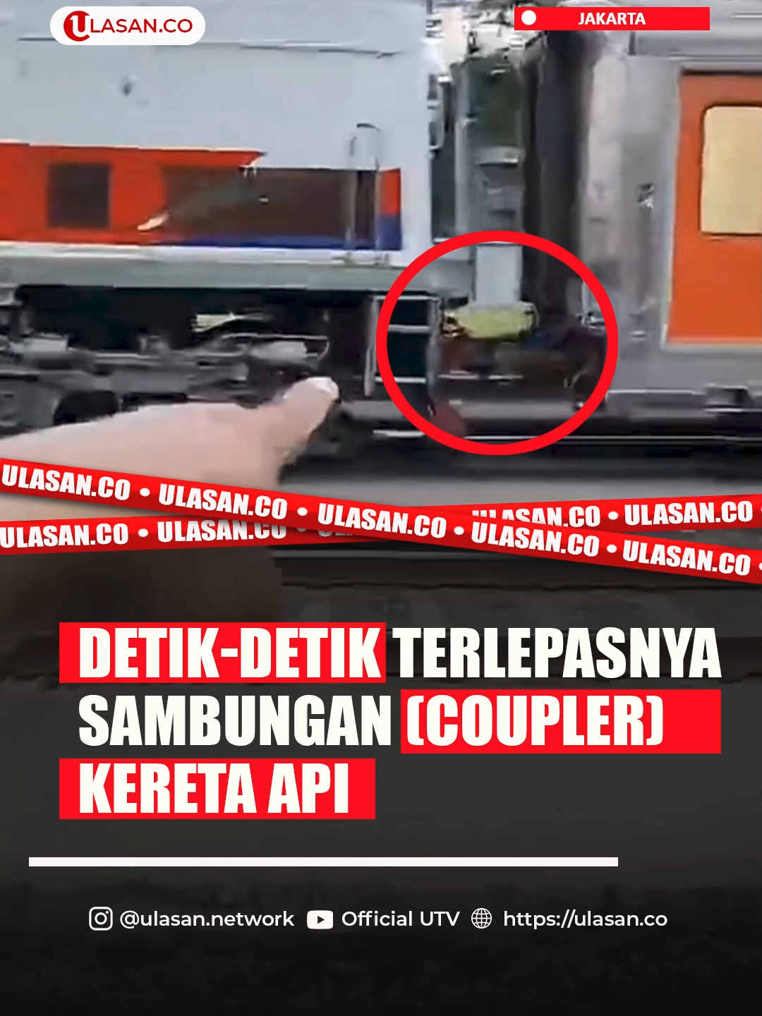 Seorang (railfans) penggemar kereta yang sedang melakukan live di YouTube tanpa sengaja mengabadikan detik-detik terlepasnya sambungan (coupler) rangkaian KA 246 Majapahit, sesaat setelah kereta meninggalkan Stasiun Pasar Senen pada Jumat (14/11) sekitar pukul 17.40 WIB. Dalam siaran langsung tersebut, terlihat bagian sambungan antarkereta mendadak terputus tak lama setelah rangkaian mulai bergerak. Begitu menyadari ada yang tidak beres, railfans itu langsung bergegas lari teriak menuju kabin lokomotif untuk memberi tahu masinis. Aksi sigap itu membuat masinis segera menghentikan laju kereta yang saat itu masih melaju pelan di area emplasemen. Petugas kemudian turun tangan melakukan pengecekan dan menyambung kembali coupler yang terlepas, sehingga perjalanan KA Majapahit bisa kembali dilanjutkan dengan aman. #beritaterkini #beritaupdate #beritatiktok #update #berita #beritaviral #ulasan #UlasanNetwork #fypp #viralvideo #viral #fyppppppppppppppppppppppp #keretapi #krl #stasiunkereta
