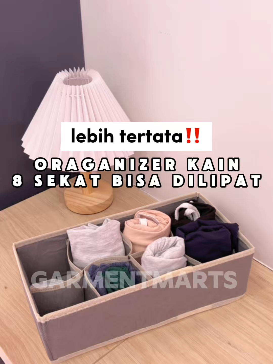 celana dalam & kaos kaki punya rumah baru! 😆✨ #organizer #organizerbox #kotaksekat #kotakpenyimpanan #tempatunderwear #tempatkaoskaki