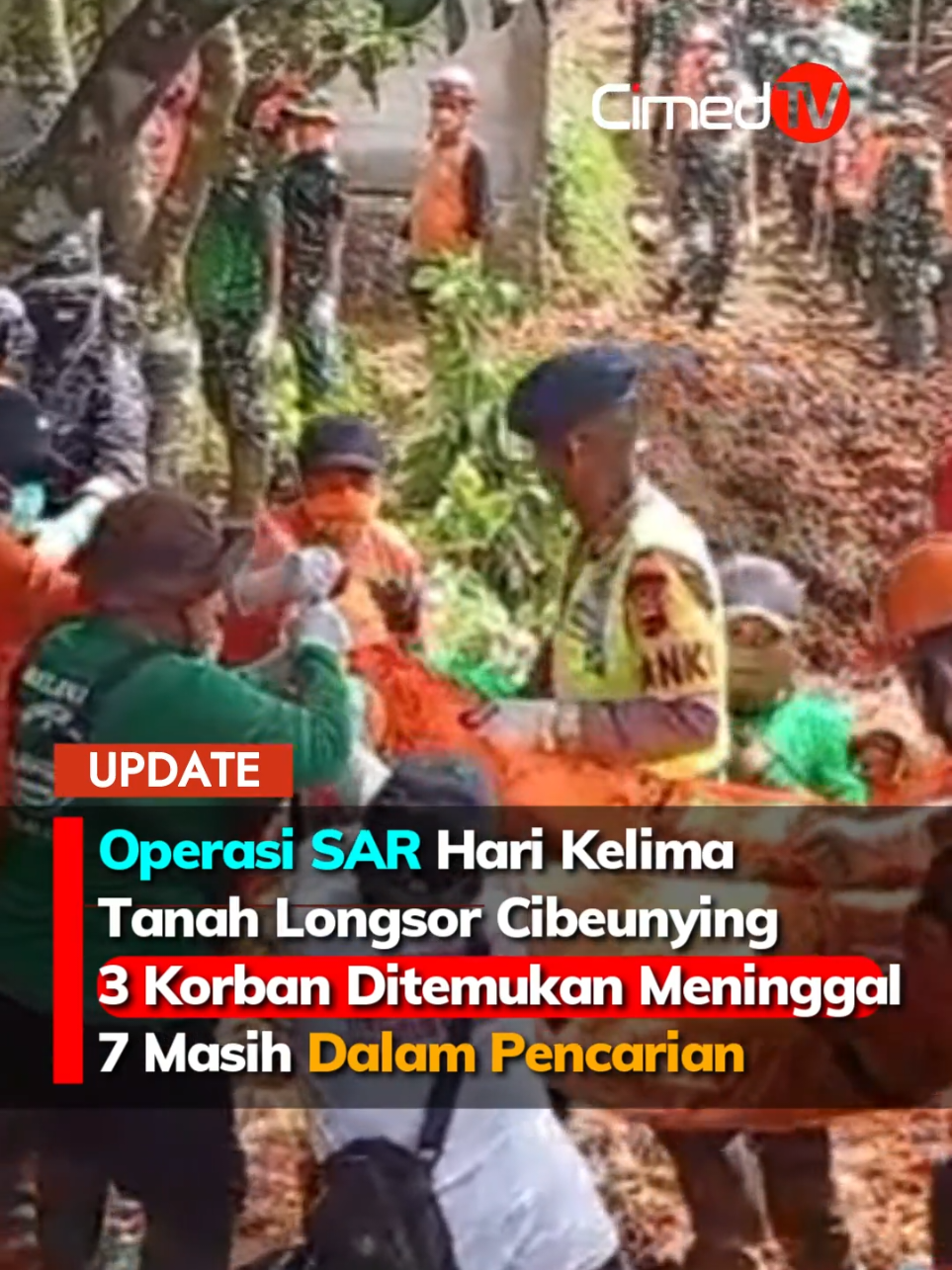 Tiga korban tanah longsor Cibeunying kembali ditemukan, total 16 MD 7 masih dalam pencarian. Operasi SAR hari ke-5 #tanahlongsor #cibeunying #majenang #cilacap #cilacapmedia 