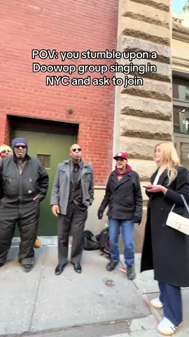 Shoutout to Cover Story Doowop for letting me join☺️☺️ #standbyme #fyp #nyc #streetsinging #busking 