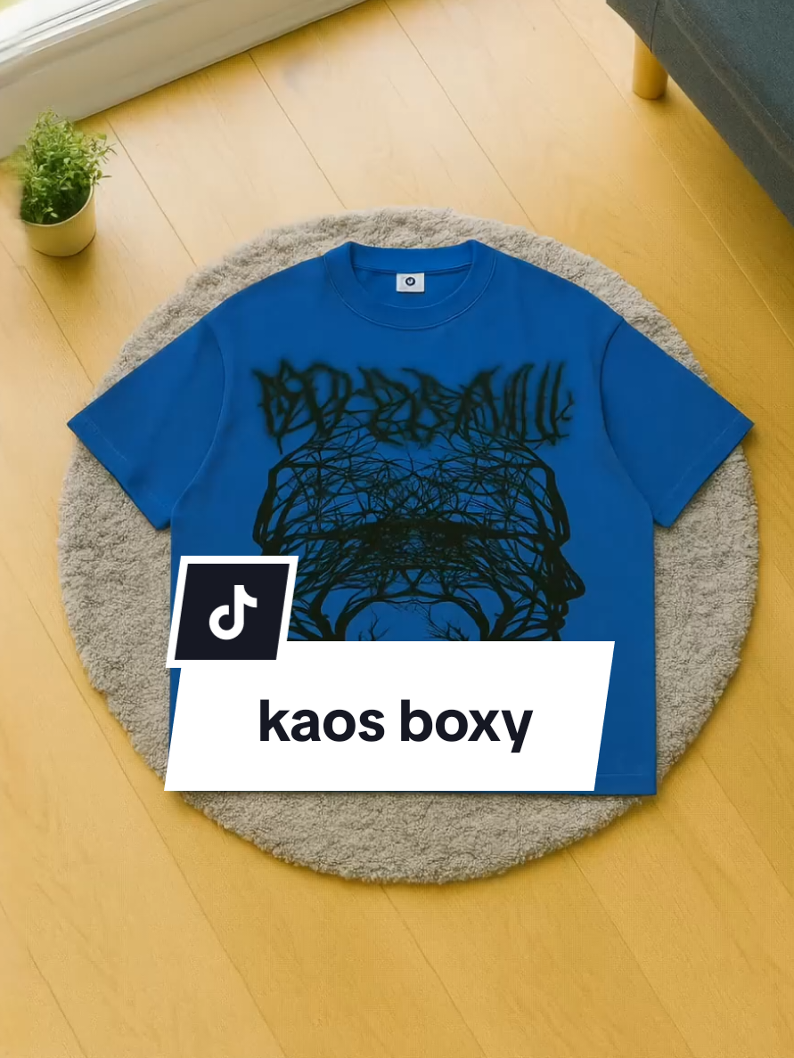 kaos boxy biru overaldecking foam denim #kaosboxy #overaldecking #fyp #sipalingaffiliate 