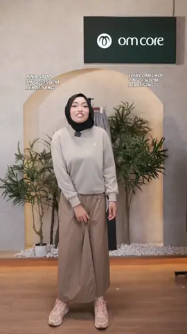 OMCORE-Seluar Panjang longgar dan Sweater hoodie material RAYON