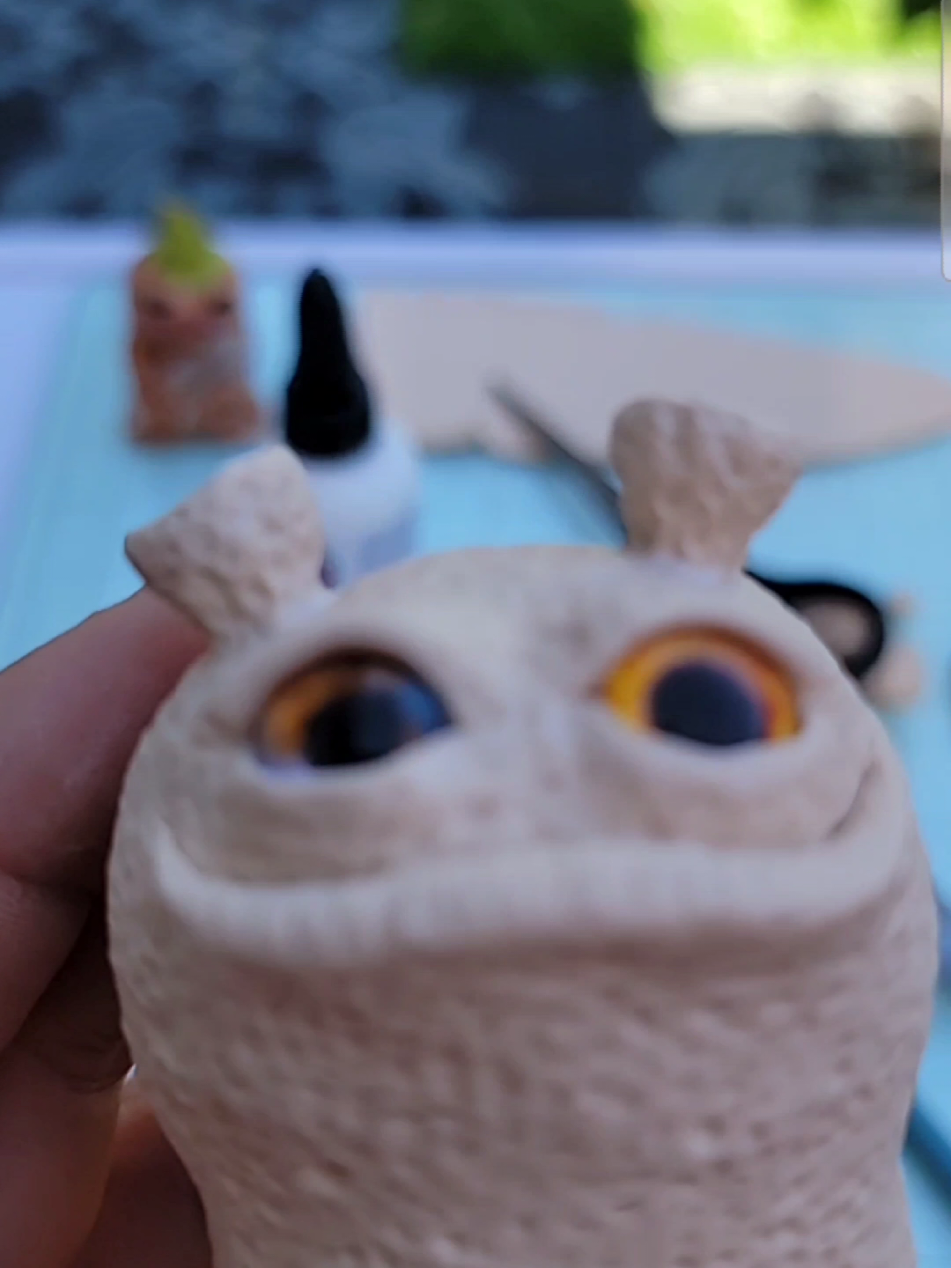 Got em baked, next step- paint!   Big question now is, whats their name?!! 🤔 #arttherapy #polymerclay #crystalguardians #fyp 