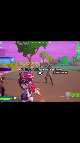 Optimus prime meets a new ally 😭 | Drop a follow for support ❤️🙏🏽 #fortnite #fortniteclips #gaming #fypシ゚viral #foryoupage 