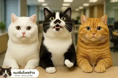 เพื่อนไม่ต้องมีมาก #เเมวซิ่งวิ่งขอข้าว #เเมวตลก #คลายเครียด #วันทํางาน  #ฟีดดดシ 