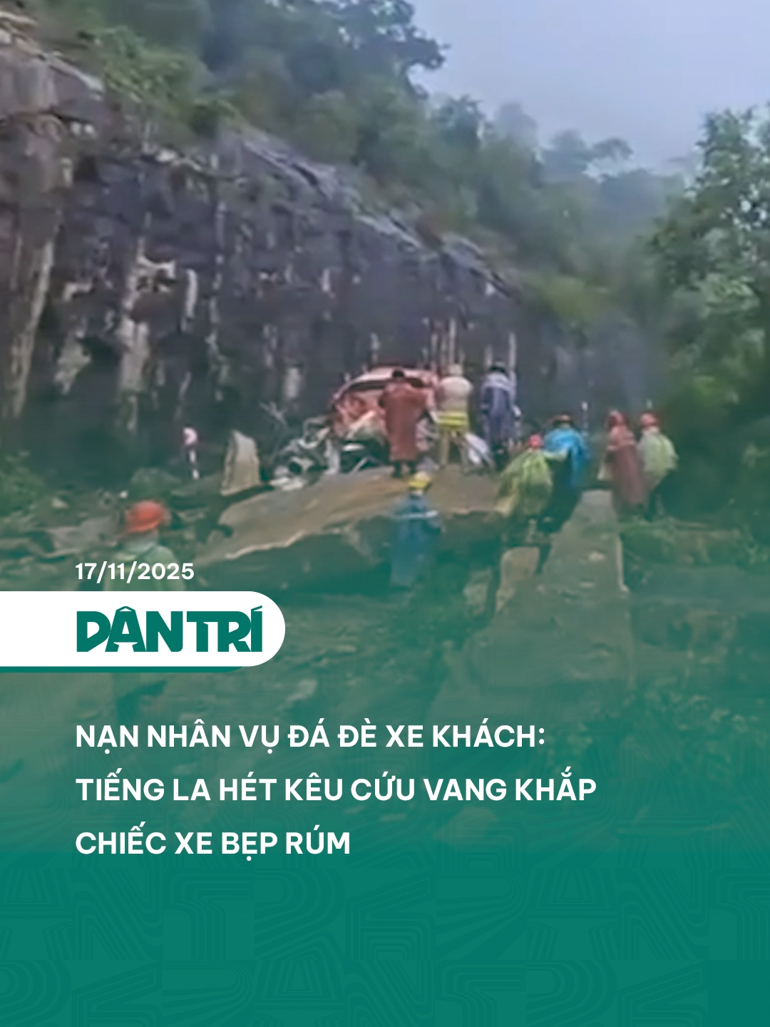 Nạn nhân vụ đá đè xe khách: Tiếng la hét kêu cứu vang khắp chiếc xe bẹp rúm #dantrinews #xuhuong #LearnOnTikTok