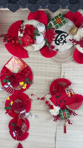 Sét Tết siêu xinh đã dán sẵn về chỉ việc treo ạ#xuongmamnonthuy #trangtritet #decortet2026 #settettrangtri #decor 