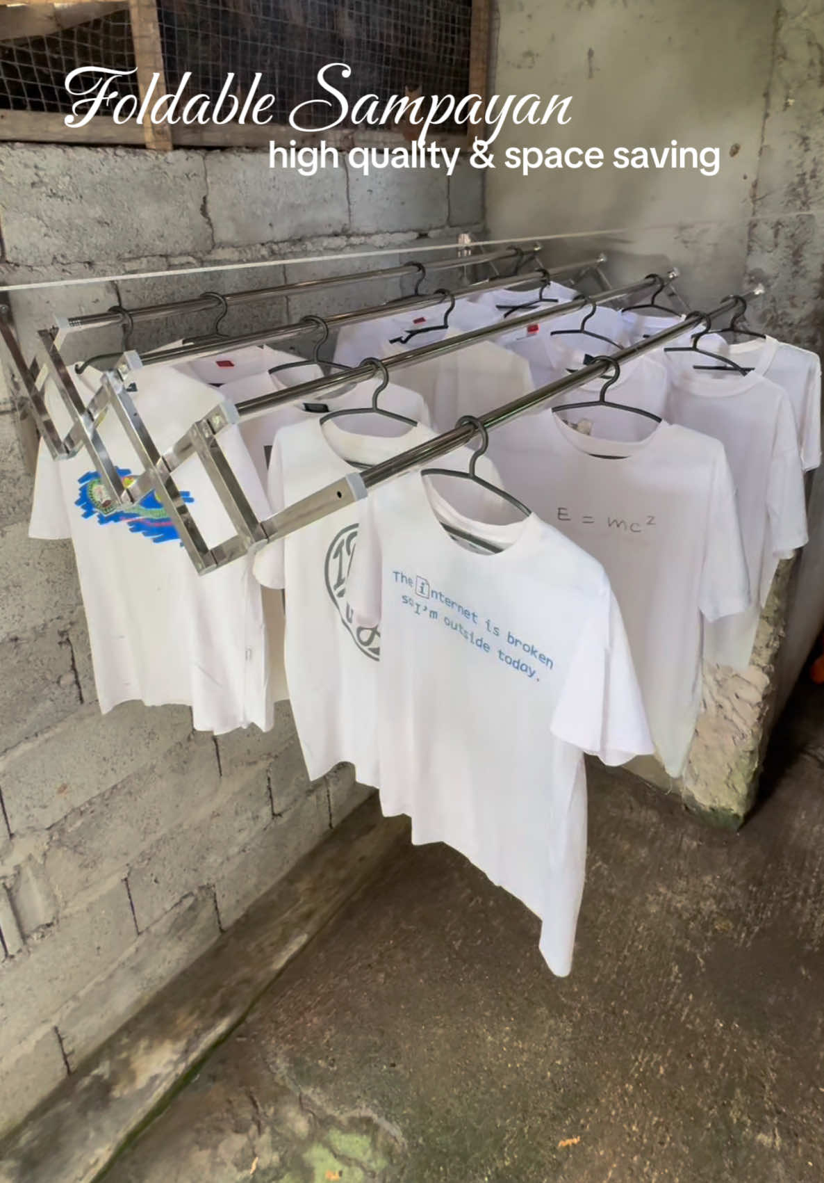 Foldable soace saving sampayan #sampayan #foldablesampayan #sampayanstainlessrack #clothesdryer 