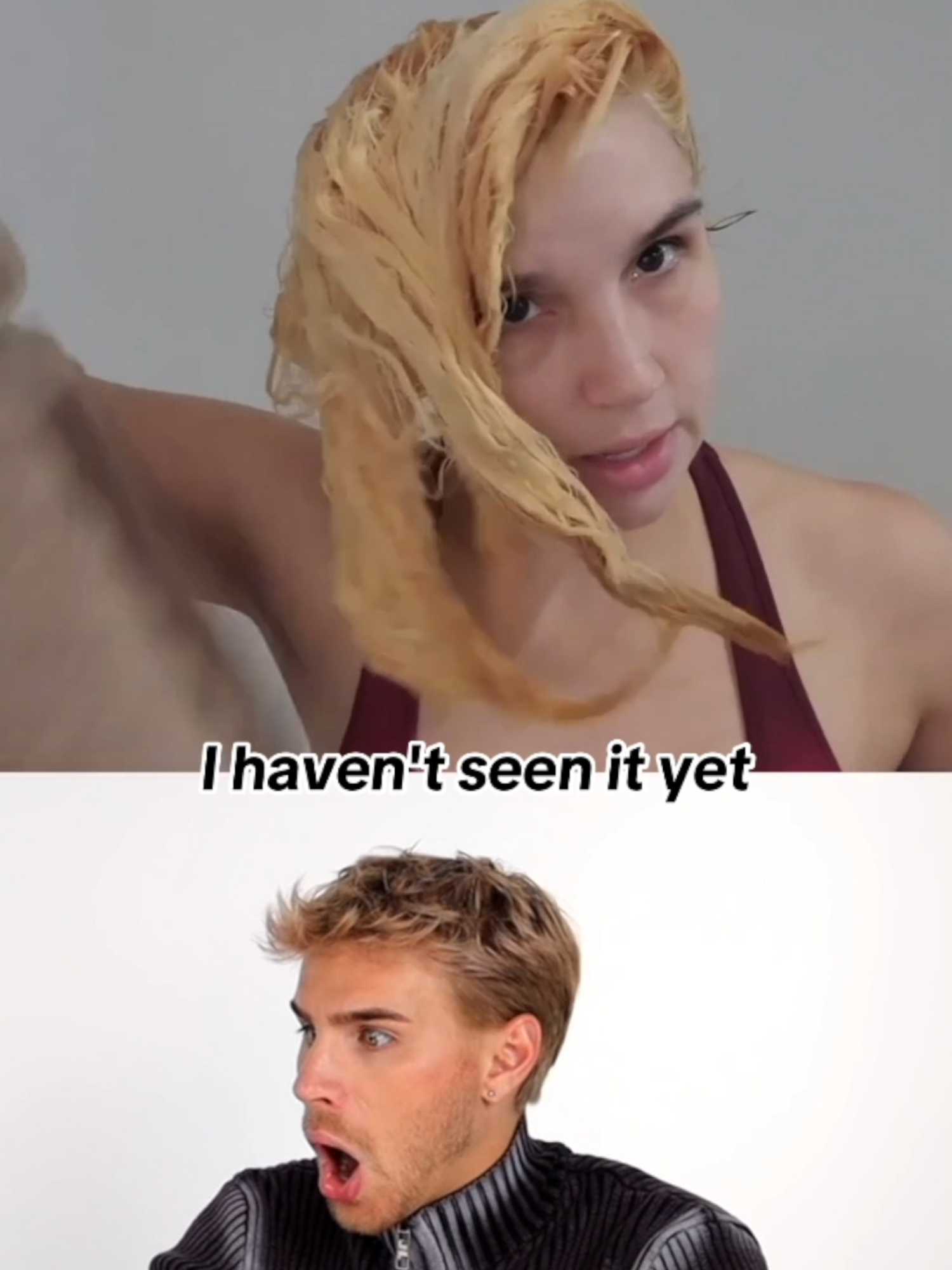 Her bleached hair actually starting falling off 😭 #hairtok #hairtransformation #hairdye #haircolor