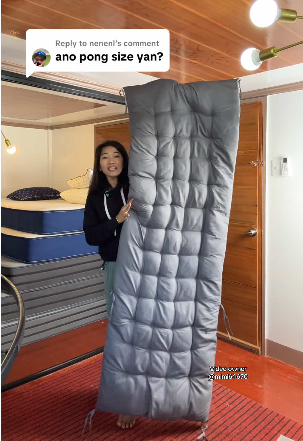 Replying to @nenenl  193x68x5cm po size. 1 size 1 color 1 design lng po tau #sapin #cushion #fyp 