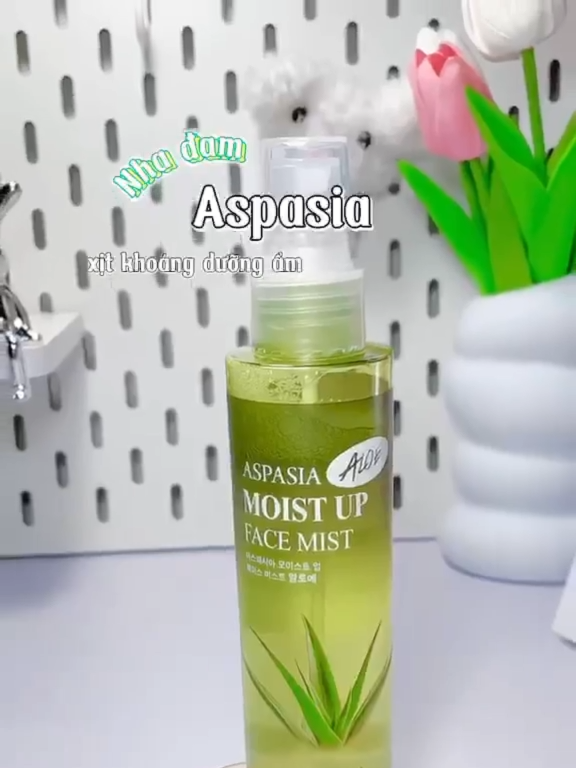 Xịt Khoáng Aspasia Moist Up Face Mist Aloe Hàn Quốc (Chai 150ml) Dưỡng Ẩm Da #xitkhoang #xitkhoangaspasia #xitkhoangmakeup #xitkhoangcangbongda #xitkhoangduongam