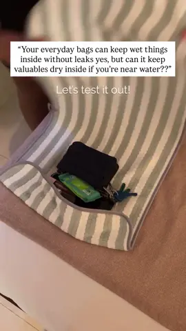 You know wet bags keep wet things in… but can they keep your valuables dry near water? 👀