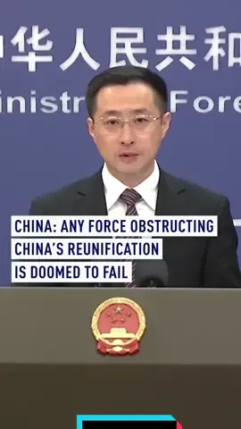 کوردی/عربي/English لین جیان وتەبێژی وەزارەتی دەرەوەی چین ڕایگەیاند، #چین سازش ناکات یان دەستبەرداری بەرژەوەندییە سەرەکییەکانی وەک سەروەری نەتەوەیی, و یەکگرتوویی و یەکپارچەیی خاکی نابێت و هەر هێزێک بوێرێت ڕێگری لە یەکگرتنەوەی چین بکات شکست دەهێنێت. ‏‎ــــــــ ـــــــــ ـــــــــ ــــــــ ــــــــ قال المتحدث باسم وزارة الخارجية الصينية لين جيان إن #الصين لن تساوم على أو تتنازل عن مصالحها الأساسية مثل السيادة الوطنية ووحدة وسلامة أراضيها، وإن أي قوة تجرؤ على عرقلة إعادة توحيد الصين مصيرها الفشل. ـــــــ ـــــــــ ـــــــــ ـــــــــ ـــــــ #China has issued a stern warning: 