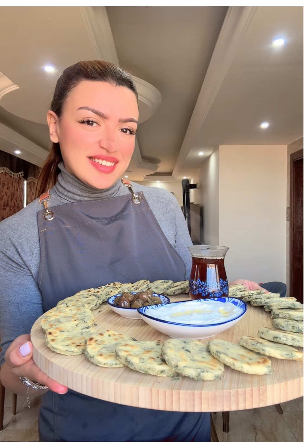 عجينة الزعتر الأخضر🍃🍃 #laracooks #tiktokcookbook #foryou #foryoupage #explore