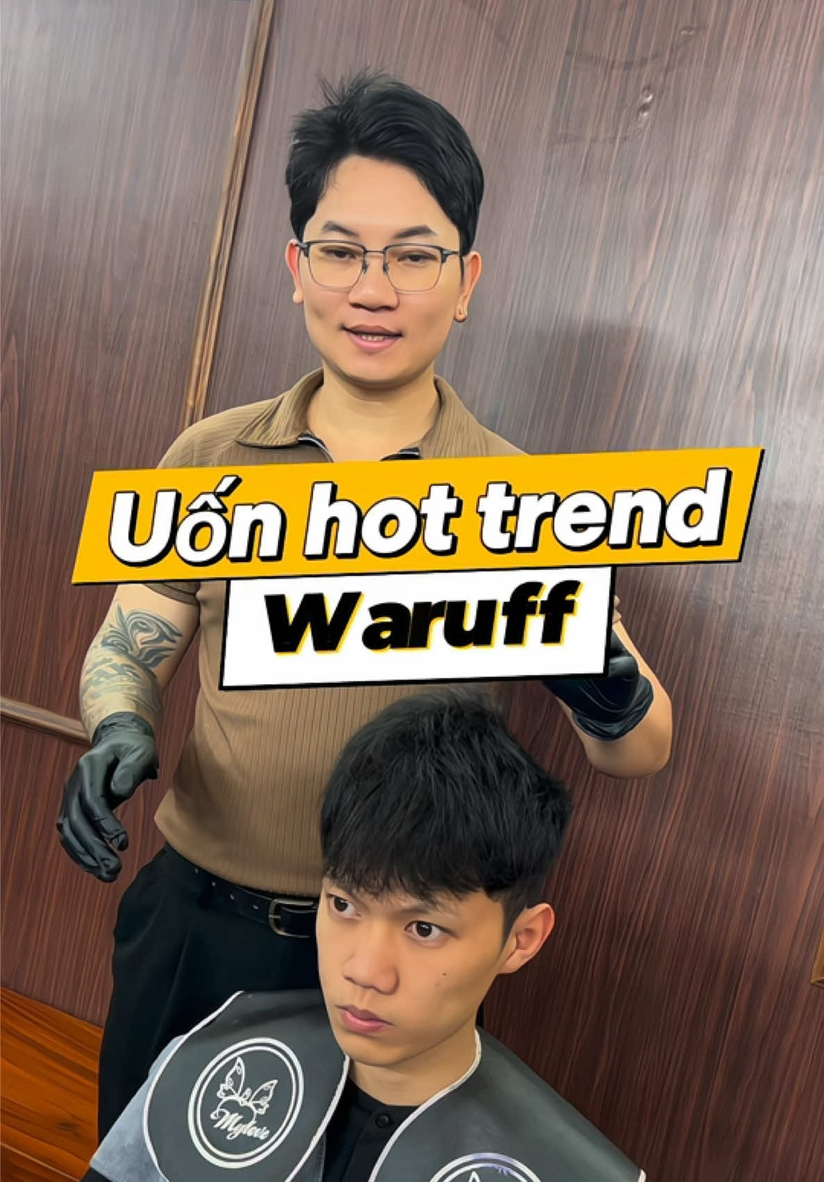 Hướng dẫn uốn kiểu Waruff. Kiểu uốn hot trend 2026.  #kingu #luuhoangsonkingu #waruff #uonhottrend2026 #kingubarbershop 
